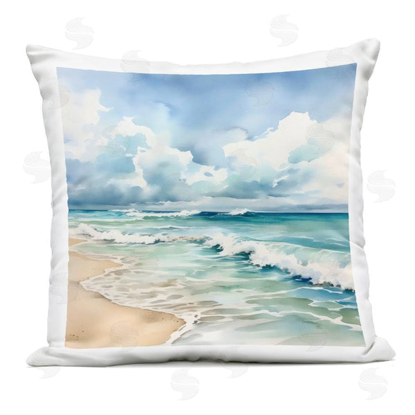 Stupell Industries LSR Design Studio | Sun Bleached Serene Coast Printed Throw Pillow
