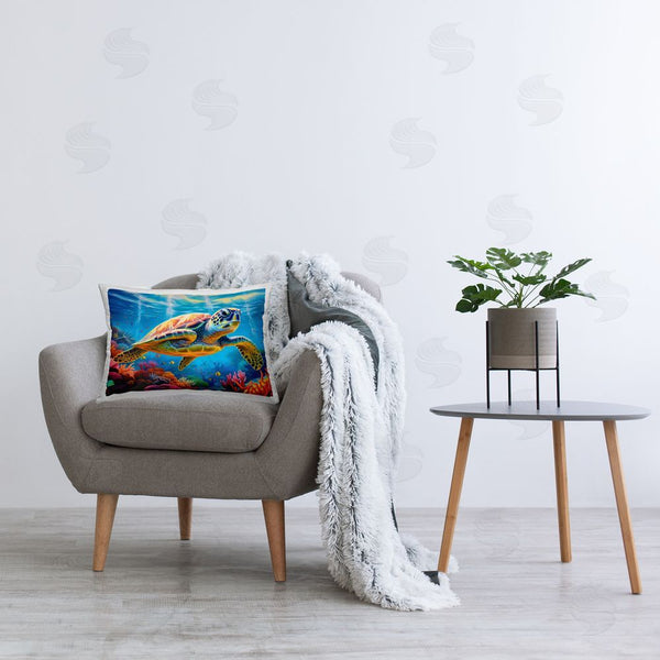 Stupell Industries LSR Design Studio | Sun Rays Under The Sea Printed Throw Pillow
