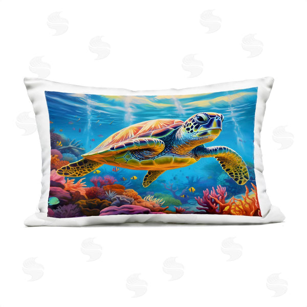 Stupell Industries LSR Design Studio | Sun Rays Under The Sea Printed Throw Pillow