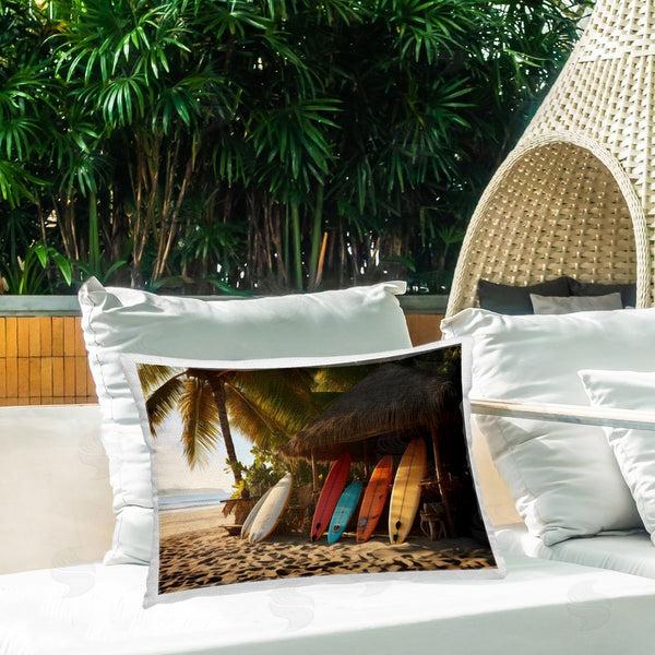 Stupell Industries LSR Design Studio | Surfboards At Beach Hut Printed Throw Pillow