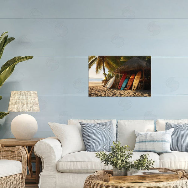 Stupell Industries LSR Design Studio | Surfboards At Beach Hut Wall Art