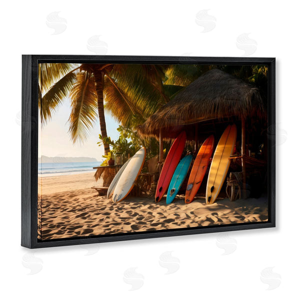 Stupell Industries LSR Design Studio | Surfboards At Beach Hut Wall Art