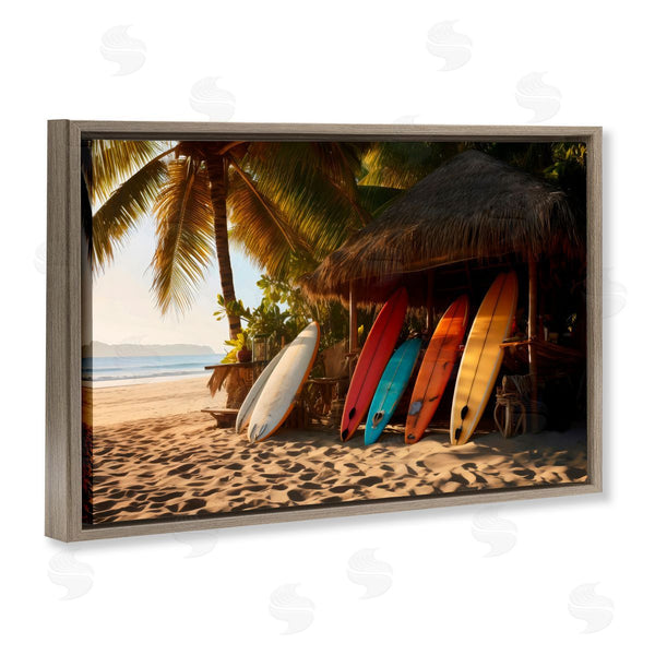 Stupell Industries LSR Design Studio | Surfboards At Beach Hut Wall Art