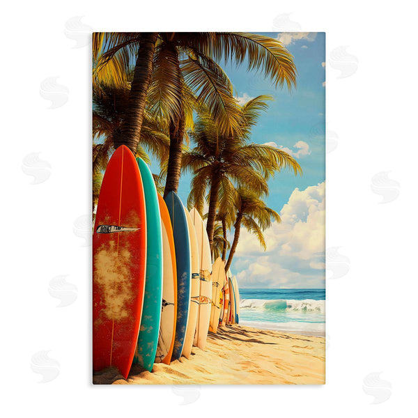 stupell industries LSR Design Studio | Surfboards In Line with Palms