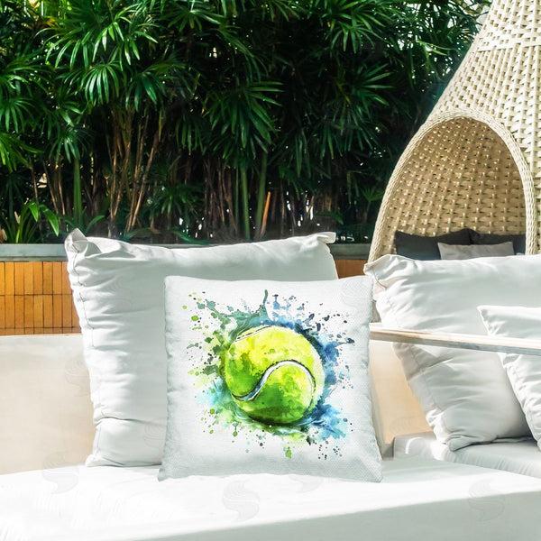 Stupell Industries LSR Design Studio | Tennis Ball Bright Splash Printed Throw Pillow