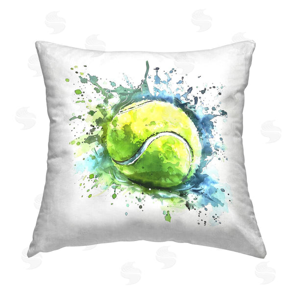 stupell industries LSR Design Studio | Tennis Ball Bright Splash Printed Throw Pillow