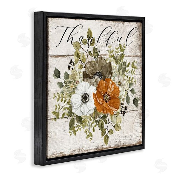 Stupell Industries LSR Design Studio | Thankful Floral Pumpkin