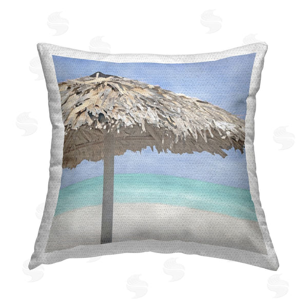 Stupell Industries LSR Design Studio | Tropical Beach Canopy Printed Throw Pillow