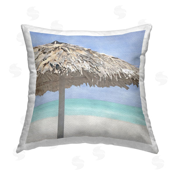 stupell industries LSR Design Studio | Tropical Beach Canopy Printed Throw Pillow