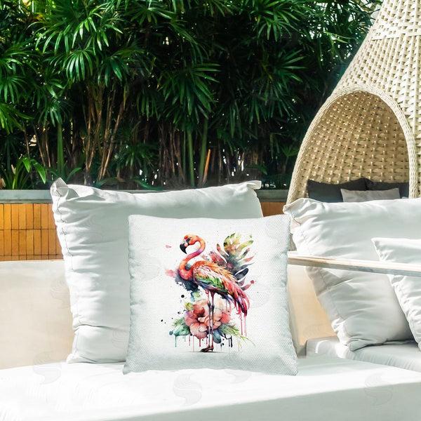 Stupell Industries LSR Design Studio | Tropical Hibiscus & Flamingo Printed Throw Pillow