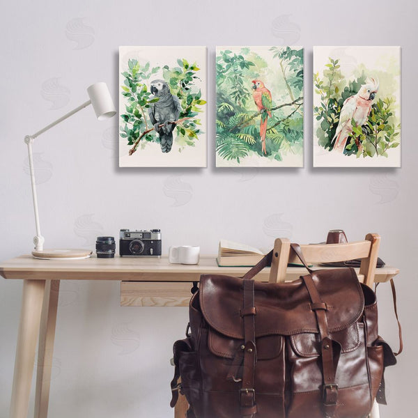 Stupell Industries LSR Design Studio | Tropical Parrots In Jungle Wall Art