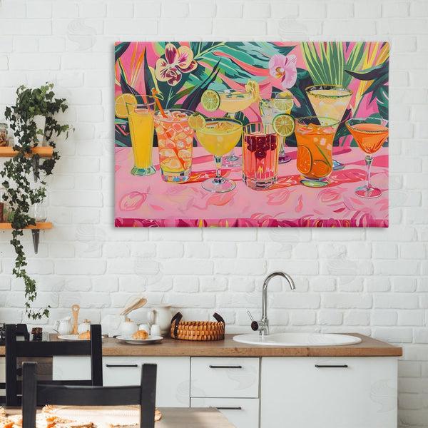 Stupell Industries LSR Design Studio | Tropical Pink Cocktail Party Wall Art