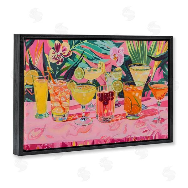 Stupell Industries LSR Design Studio | Tropical Pink Cocktail Party Wall Art