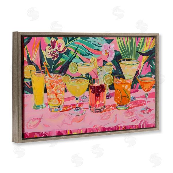 Stupell Industries LSR Design Studio | Tropical Pink Cocktail Party Wall Art