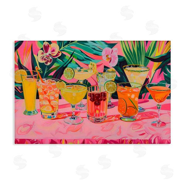 stupell industries LSR Design Studio | Tropical Pink Cocktail Party Wall Art