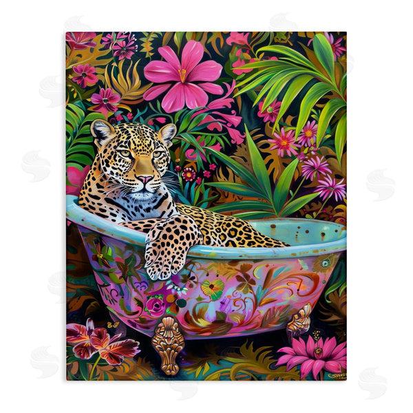stupell industries LSR Design Studio | Tropical Rainforest Leopard Tub