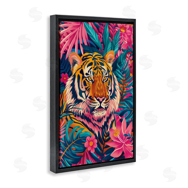 Stupell Industries LSR Design Studio | Tropical Tiger Among Leaves