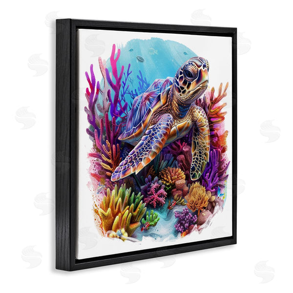 Stupell Industries LSR Design Studio | Turtle & Purple Coral