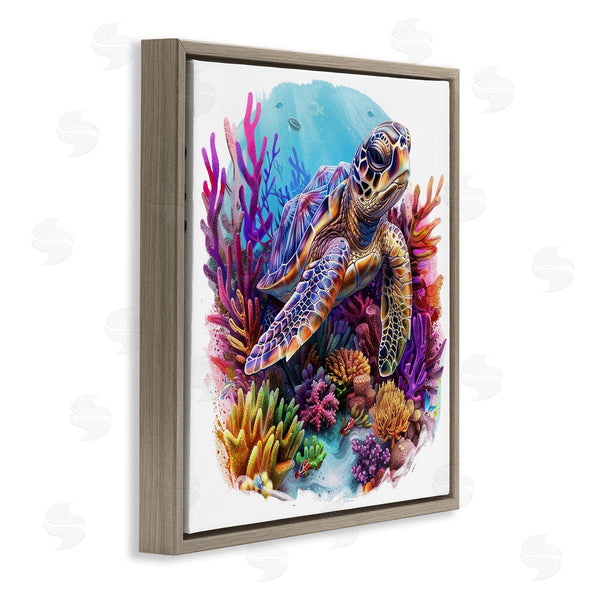 Stupell Industries LSR Design Studio | Turtle & Purple Coral