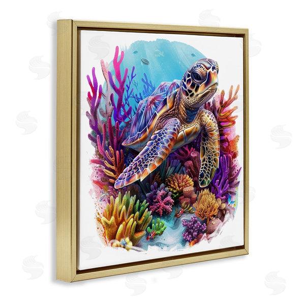 Stupell Industries LSR Design Studio | Turtle & Purple Coral