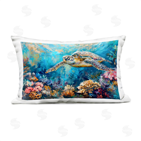 Stupell Industries LSR Design Studio | Turtle's Underwater World Printed Throw Pillow