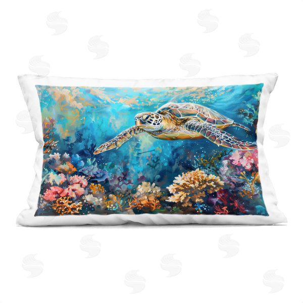 stupell industries LSR Design Studio | Turtle's Underwater World Printed Throw Pillow