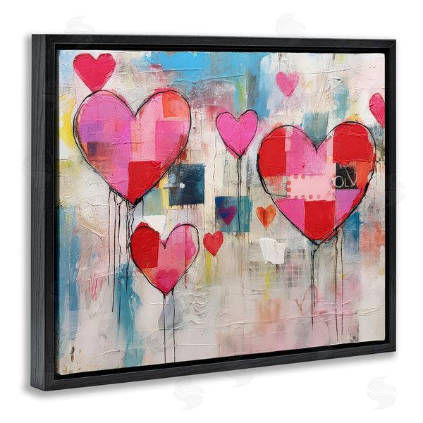 Stupell Industries LSR Design Studio | Urban Hearts Painting Collage Wall Art