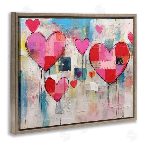 Stupell Industries LSR Design Studio | Urban Hearts Painting Collage Wall Art