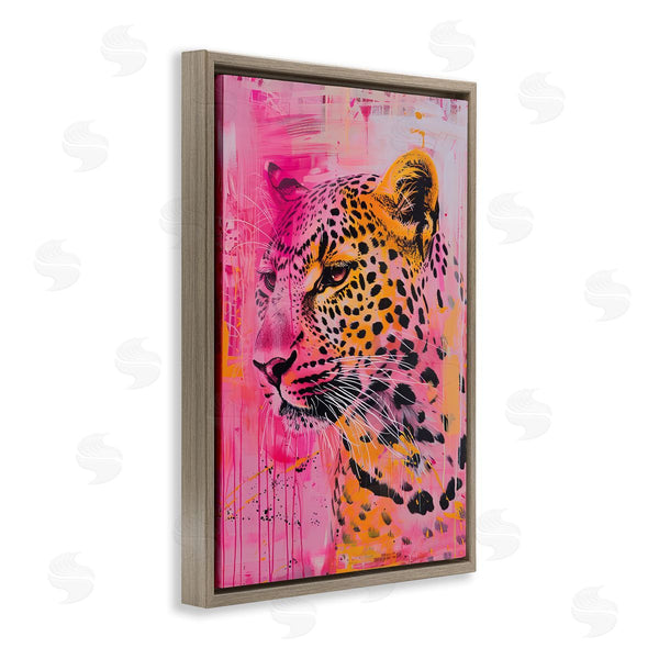 Stupell Industries LSR Design Studio | Vibrant Purple & Orange Cheetah