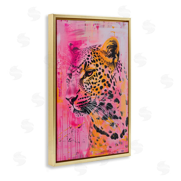 Stupell Industries LSR Design Studio | Vibrant Purple & Orange Cheetah
