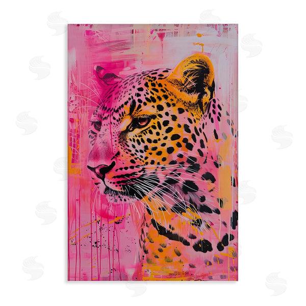 stupell industries LSR Design Studio | Vibrant Purple & Orange Cheetah
