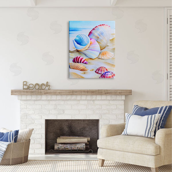 Stupell Industries LSR Design Studio | Vibrant Seashells On Beach Wall Art