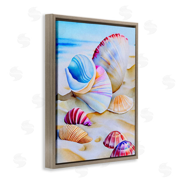Stupell Industries LSR Design Studio | Vibrant Seashells On Beach Wall Art