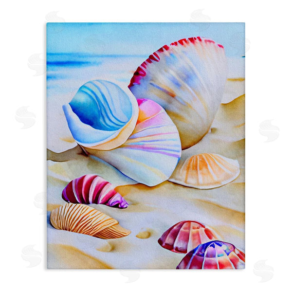 stupell industries LSR Design Studio | Vibrant Seashells on Beach Wall Art