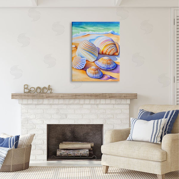Stupell Industries LSR Design Studio | Vibrant Seashells On Shore Wall Art