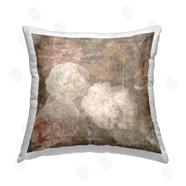 stupell industries LSR Design Studio | Vintage Flower Arrangement Printed Throw Pillow