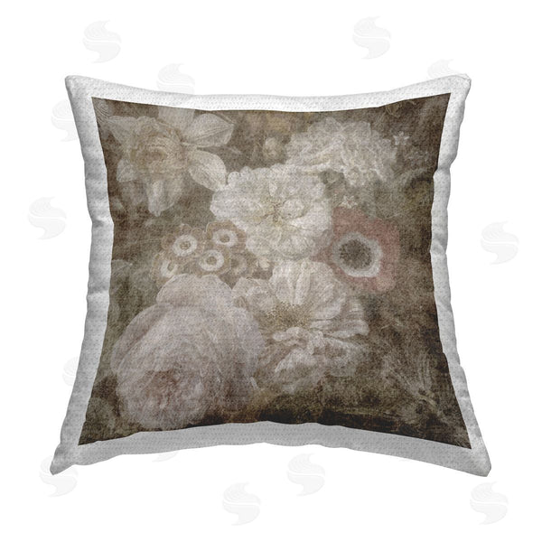 Stupell Industries LSR Design Studio | Vintage Flower Blooms Printed Throw Pillow