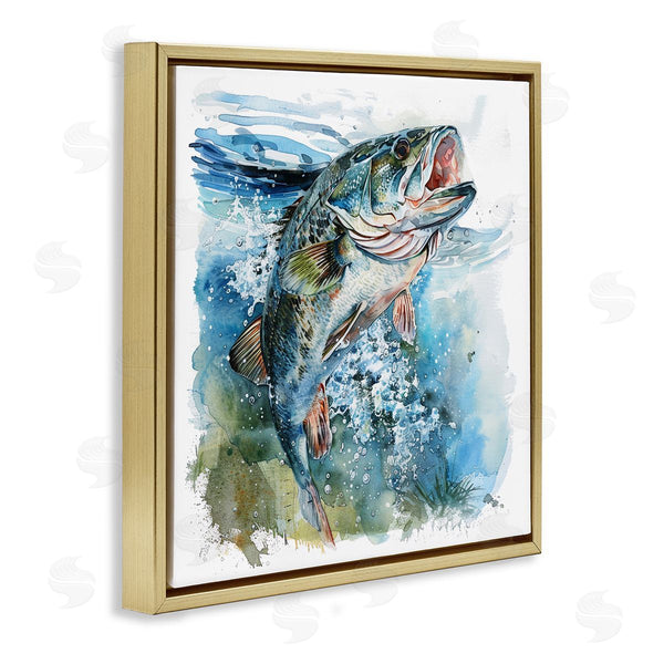 Stupell Industries LSR Design Studio | Water Splashing Fish