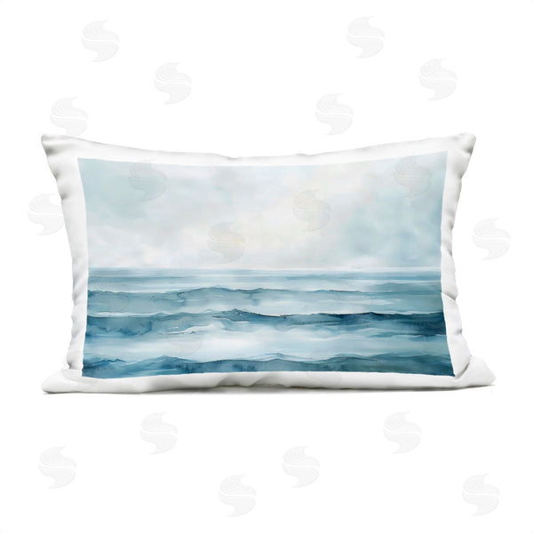 Stupell Industries LSR Design Studio | Watercolor Moody Waves Printed Throw Pillow