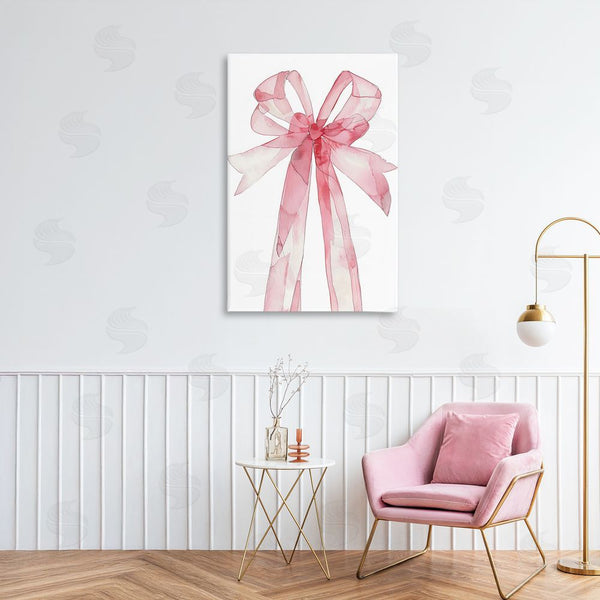 Stupell Industries LSR Design Studio | Watercolor Pink Bow Illustration Wall Art