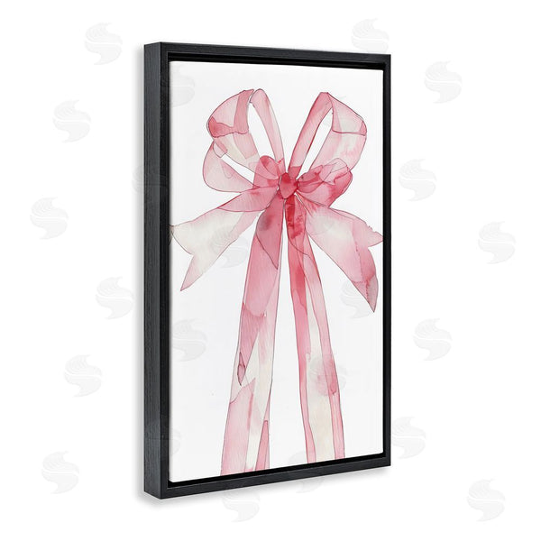 Stupell Industries LSR Design Studio | Watercolor Pink Bow Illustration Wall Art