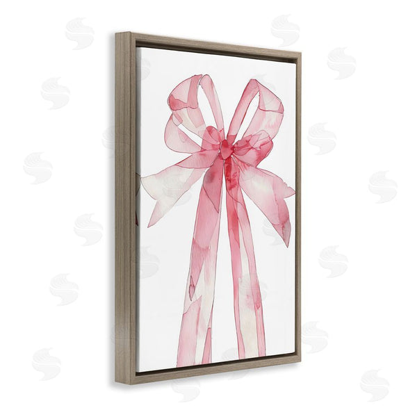 Stupell Industries LSR Design Studio | Watercolor Pink Bow Illustration Wall Art