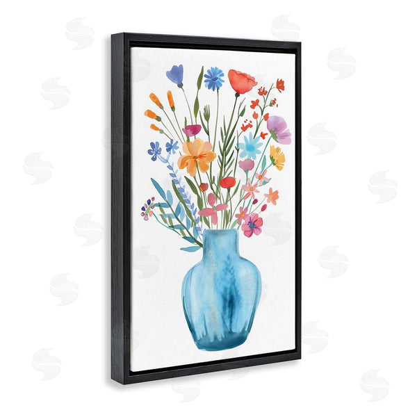 Stupell Industries LSR Design Studio | Watercolor Vase Blue Bouquet Wall Art