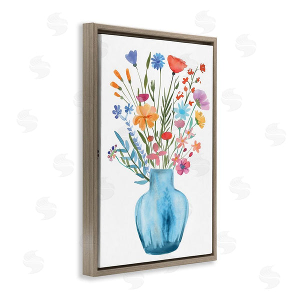 Stupell Industries LSR Design Studio | Watercolor Vase Blue Bouquet Wall Art
