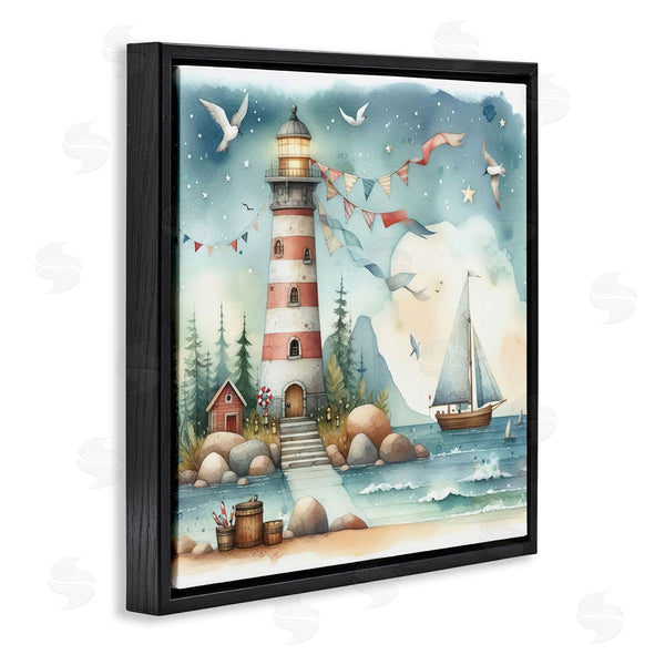 Stupell Industries LSR Design Studio | Whimsical Lighthouse & Birds