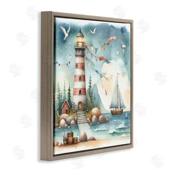Stupell Industries LSR Design Studio | Whimsical Lighthouse & Birds
