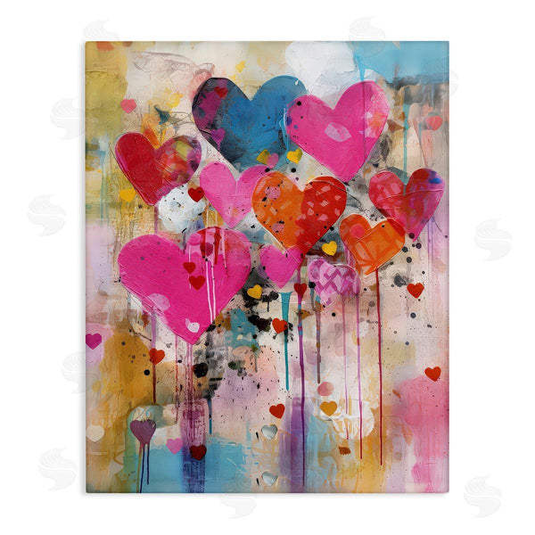 stupell industries LSR Design Studio | Whimsical Love Hearts Pattern Wall Art