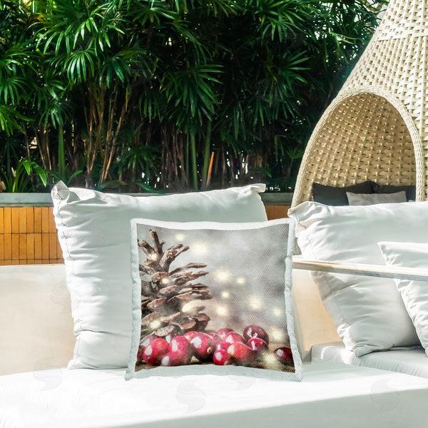 Stupell Industries LSR Design Studio | Winter Pinecone & Berries Printed Throw Pillow