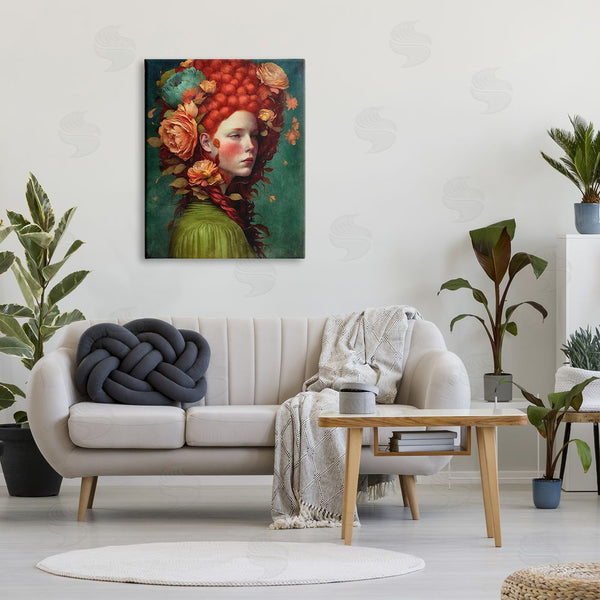 Stupell Industries LSR Design Studio | Woman With Peonies Portrait Wall Art