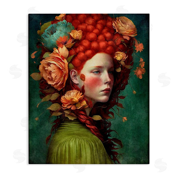 stupell industries LSR Design Studio | Woman with Peonies Portrait Wall Art